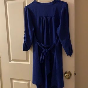 Royal Blue Shift Dress w/ Tie